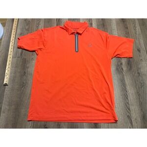 GSX Shirt, Men's Size Large, Orange, Polo Shirt, Short Sleeve, 1/4 Zip Up